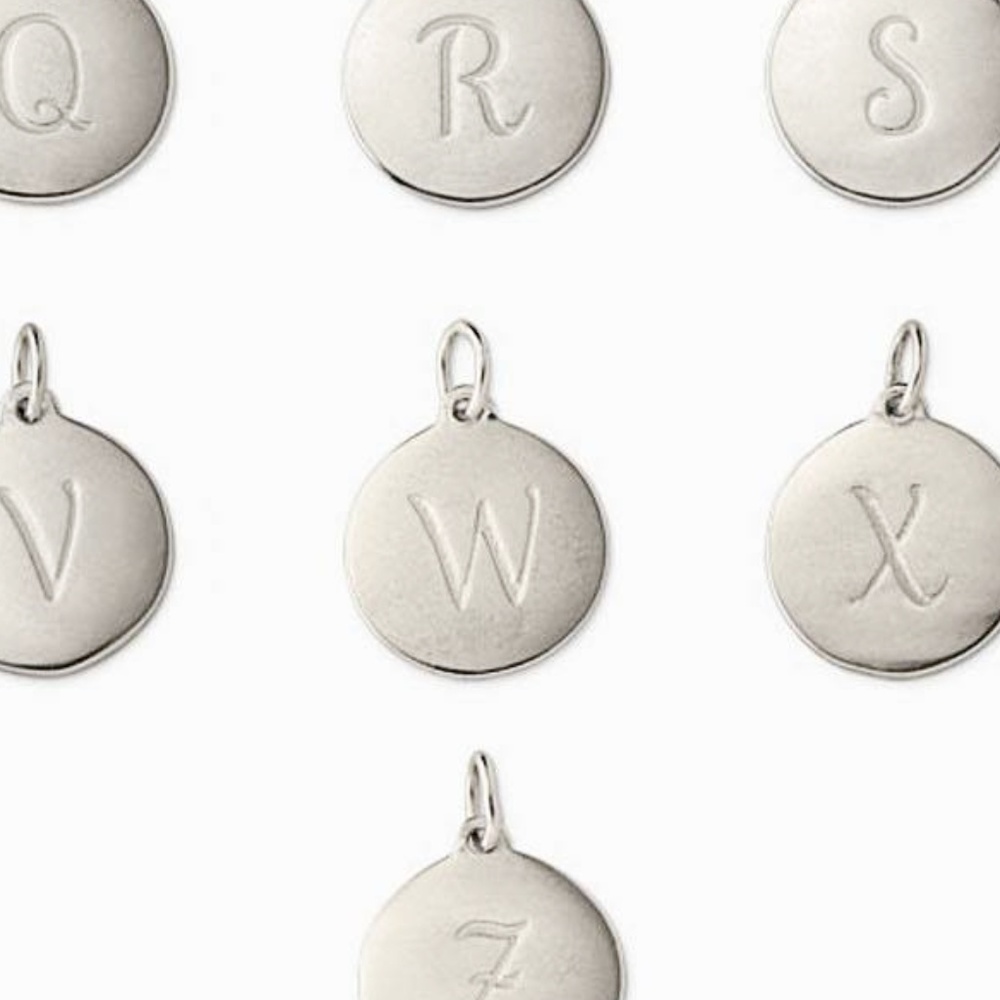 Stella & Dot Sterling Silver "W" Initial Charm